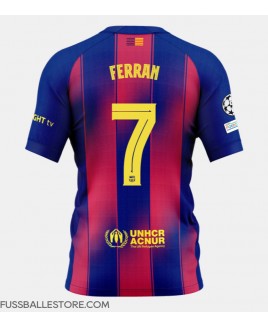 Günstige Barcelona Ferran Torres #7 Heimtrikot 2025-26 Kurzarm